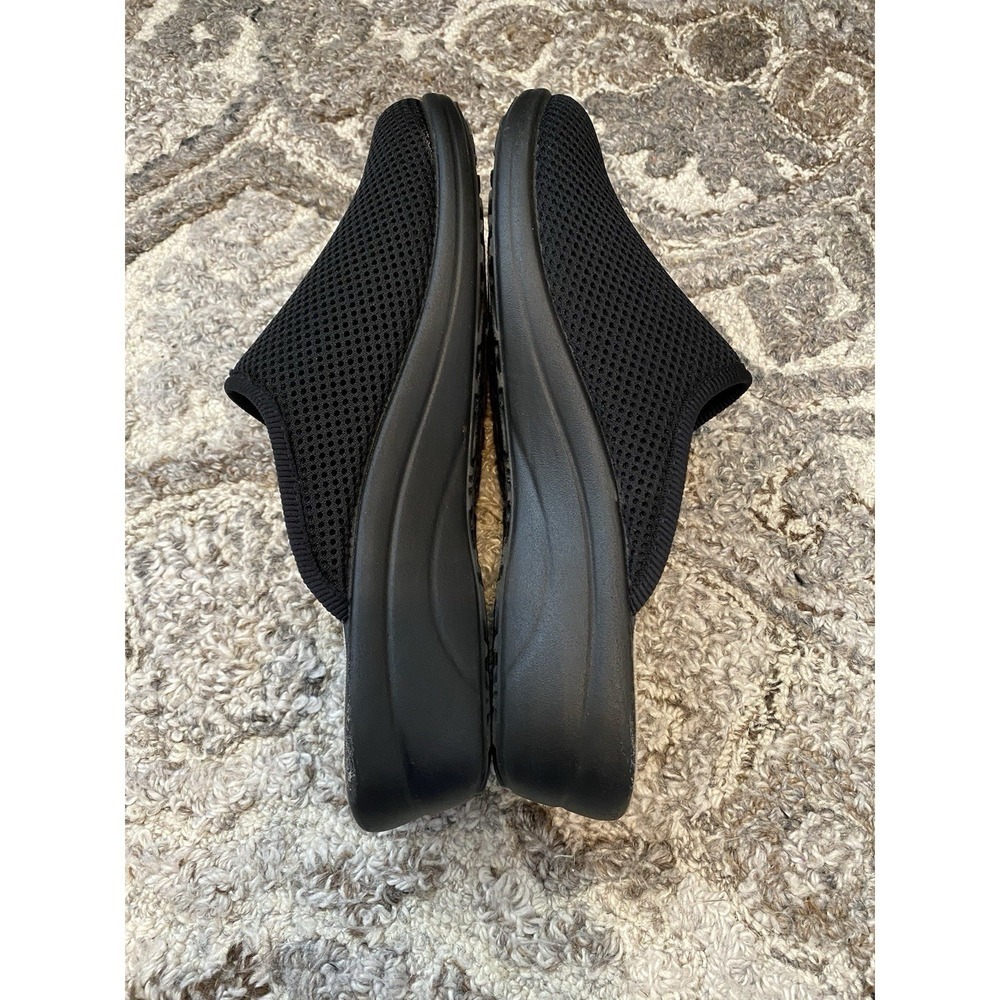 Fly Flot Black Mesh Mules Womens EU 41 US 9.5 Wedge Comfort Clogs Shoes Italy - Picture 5 of 7